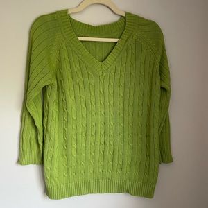 Light Green V-Neck Sweater